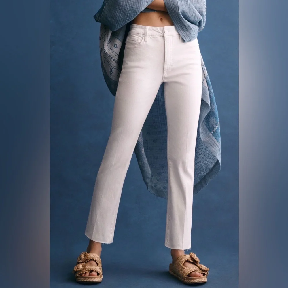 Good American White Good Straight High-Rise Jeans Size 8 NWT - Picture 1 of 6